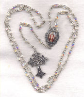 Sacred Heart of Jesus Rosary AB Crystal beads GR61 April