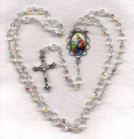 Jesus the Good Shepherd Rosary AB Crystal April GR68