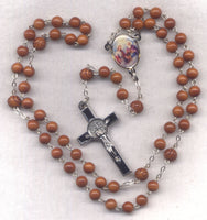 Most Holy Trinity coco bead wood rosary GR89