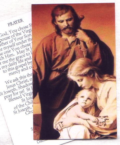 Most Holy Family Daily Prayer to St Joseph prayer cards 12/pkg IT100