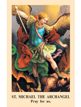 St Michael the Archangel bi-fold prayer card 12/pkg IT136