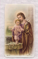 St Joseph and the Holy Child Jesus holy card 5/pkg IT202