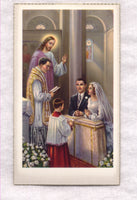 Traditional Sacrament of Matrimony holy card 5/pkg IT203