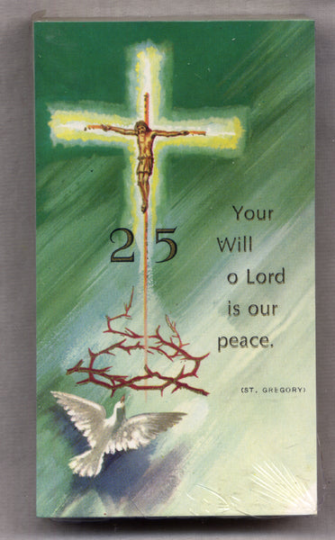 Your Will O Lord is Our Peace 25th Anniversary holy card 100/pkg IT216