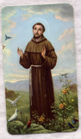 St Francis of Assisi holy card 5/pkg IT217