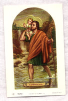 St Christopher Patron of Travellers holy card 5/pkg IT225