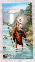 St Christopher Patron of Travellers holy card 100/pkg IT226