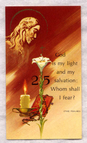 God Is My Light and My Salvation 25th Anniversary holy card 5/pkg IT228