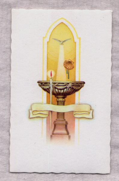 Sacrament of Baptism holy card 5/pkg IT233