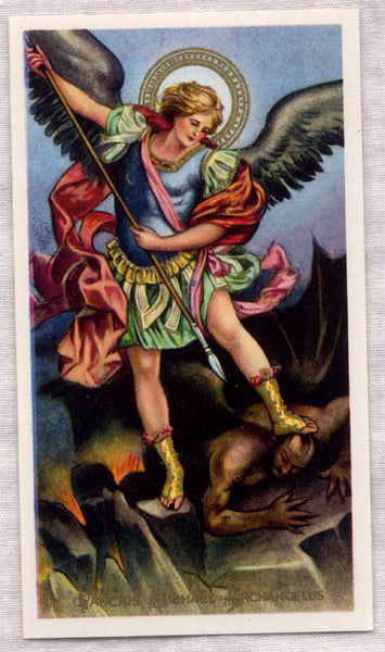 St Michael the Archangel holy card 100/pkg IT235Cent
