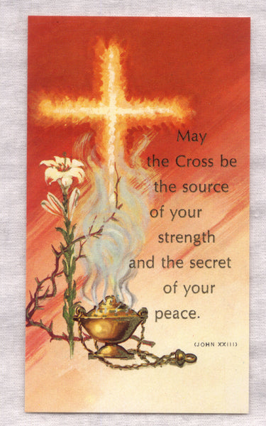 May The Cross Be Your Strength holy card 5/pkg IT237