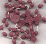 Bulk Buy Econo Rosary Assorted colors Acrylic beads fused on cord 6/pkg