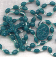 Bulk Buy Econo Rosary Assorted colors Acrylic beads fused on cord 6/pkg