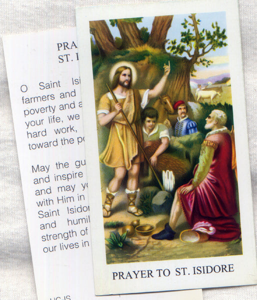 St Isidore the farmer prayer card 12/pkg IT63