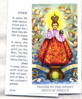 Miraculous Infant of Prague prayer card 12/pkg IT64