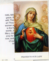 Immaculate Heart of Mary prayer card 12/pkg IT66