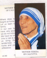 Mother Teresa prayer card 12/pkg IT68