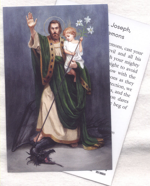 St Joseph Terror of Demons prayer cards 12/pkg IT71