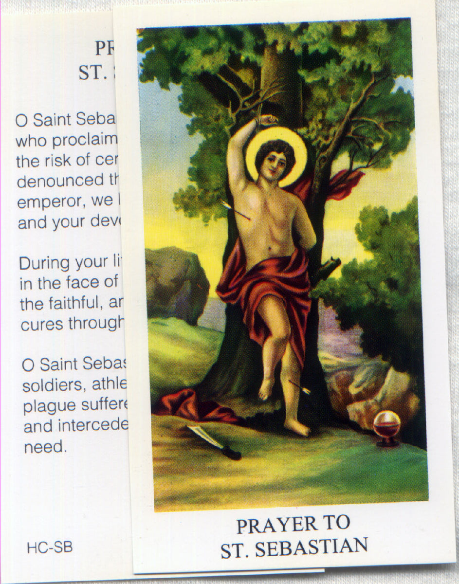 St Sebastian Prayer Card 12 Pkg IT76
