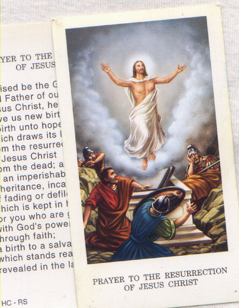 Resurrected Christ prayer card 12/pkg IT77
