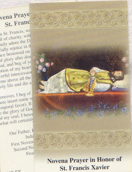 St Francis Xavier prayer card 12/pkg IT95