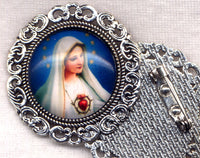 Immaculate Heart of Mary Pilgrim Virgin Brooch each BRCH06