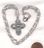 4 Way Cross Medal Figaro Chain Necklace NCK25