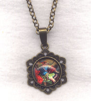 Bronze St Michael the Archangel Medal Chain Necklace NCK31