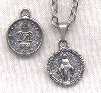 Round Miraculous Medal Chain Necklace NCK32