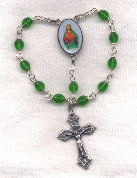 Sacred Heart of Jesus One Decade Pocket Rosary PKT19