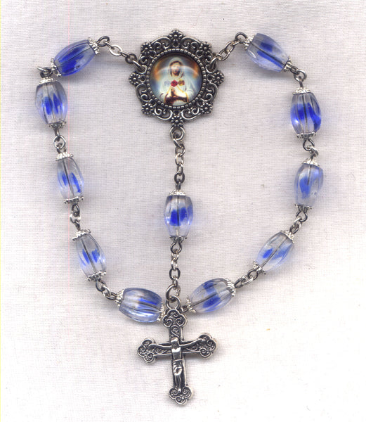 Our Lady the Rosa Mystica One Decade Pocket Rosary PKT23