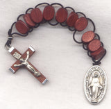 One Decade Pull Rosary Rich Brown Wood Brigittine or Dominican PL01