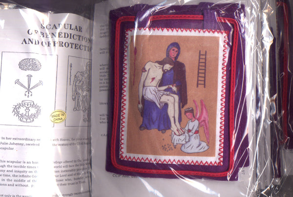 Scapular of Blessing and Protection Adult or Display size - Marie Julie Jahenny Package of 10