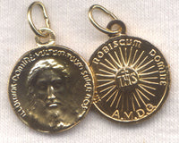 Holy Face of Jesus Medals goldtone 3/pkg RC269G