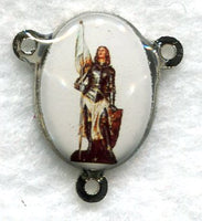 St Joan of Arc coco bead rosary GR38