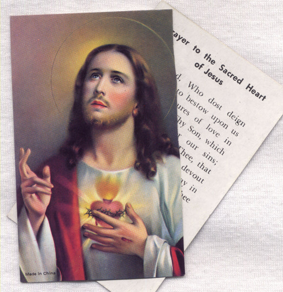 Classic Sacred Heart of Jesus prayercards 12/pkg