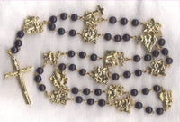Stations of the Cross Chaplet dark brown bone beads STN02