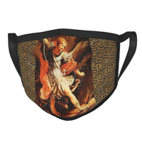 St Michael the Archangel color non-adjustable washable face mask  MSK45