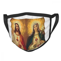 Sacred Heart Immaculate Heart non-adjustable washable face mask MSK47