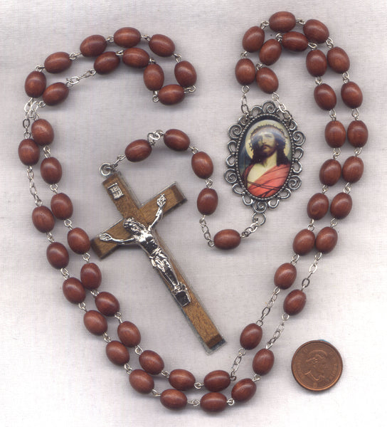 Passion of the Christ wood rosary V37