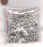 Bulk Buy First Communion white glass rosaries 3 per pkg V48