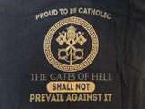 Gates of Hell shall not prevail black T-shirt Sz 2XL